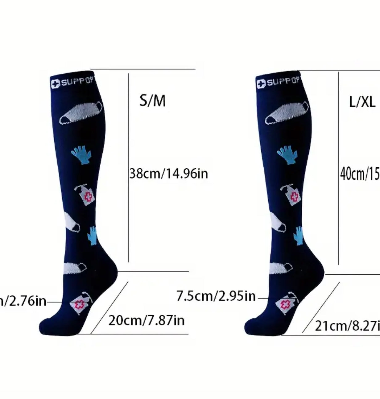 Medias de compresión L/XL